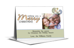 Christmas Nativity Religious Love Card 7.875